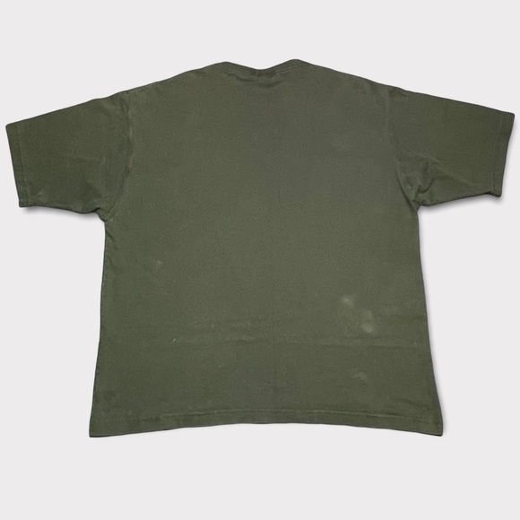 Vintage CARHARTT T-shirt ARMY GREEN Work-Wear Great Wear/Fade sz LARGE Early 00s - Picture 2 of 7